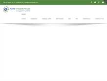 Tablet Screenshot of acmeinfosoft.co.in